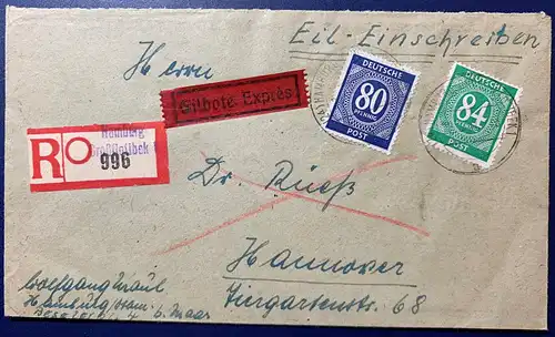 All. Bes. Gem.-Ausg. 1947 Nr 935 + 936 Rundstempel (Datum und/oder Ort klar)