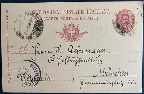 Italien 1897 Rundstempel (Datum und/oder Ort klar)