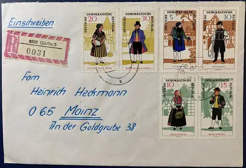 DDR Zusammendrucke 1968 Rundstempel (Datum und/oder Ort klar)