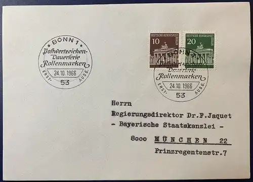 Berlin (West) 1966 Ersttagssonderstempel