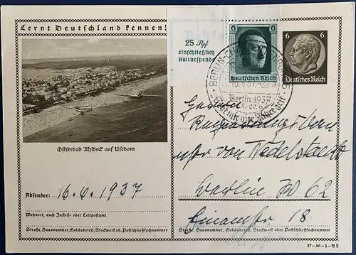 Deutsches Reich 1937 Sonderstempel