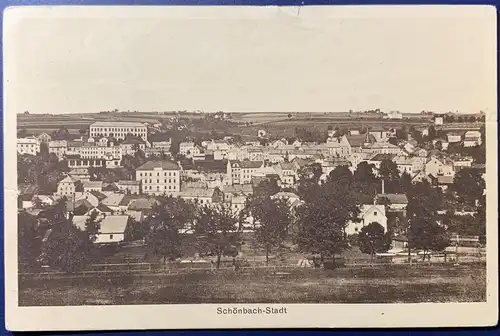 [Echtfotokarte schwarz/weiß] AK, Schönbach b. Eger, gelaufen mit Poststempel vom 28.04.1931 von Schönbach bei Eger nach Oberfrohna b. Limbach/Sachsen.
Karte hat Gebrauchsspuren Mitte Oben und am linken Rand, ansonsten gute Erhaltung, Stempel gut...