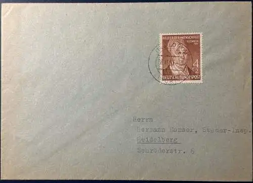 Bundesrep. Deutschland 1952 Rundstempel (Datum und/oder Ort klar)