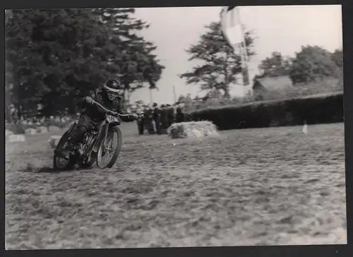 altes Foto , Bergring Teterow 1956 ,Artur Flemming Grasbahn , Bergringrennen !!!