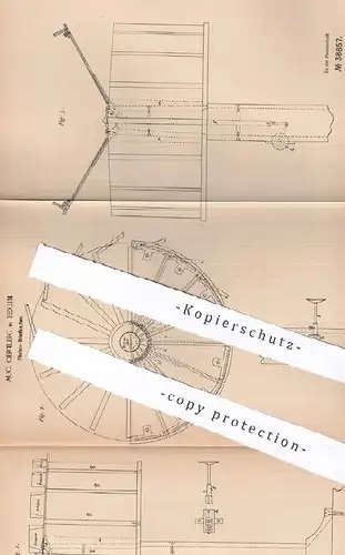 original Patent - Aug. Oertling , Berlin , 1886 , Fächer - Briefkasten | Postkasten | Briefkästen | Kasten für Briefe !