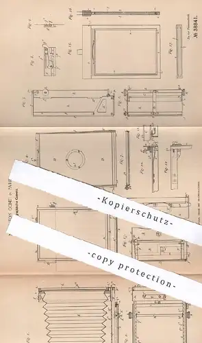 original Patent - Napoléon Conti , Paris , Frankreich , 1886 , Photographische Kamera | Photography , Fotograf , Camera