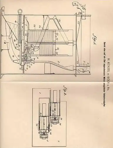 Original Patentschrift - Verkaufsapparat mit Pistole , 1900, H. Künzel in Köln !!!