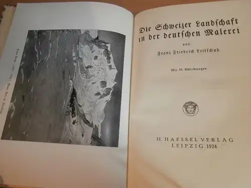 Schweizer Landschaft in deutscher Malerei , 1924 , F.F. Leitschuh , Harry Maync , Payerne , Freiburg , Zermatt , Mürren