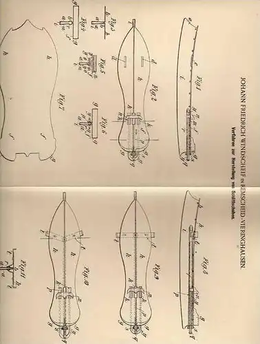 Original Patentschrift - J. Windscheif in Remscheid - Vieringhausen , 1900 , Schlittschuhe , Eislauf , Eiskunstlauf !!!