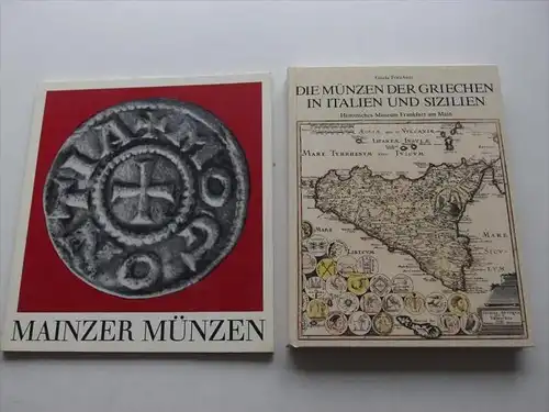 Mainzer Münzen , 1982 , Die Münzen der Griechen in Italien und Sizilien , 2 Bände - Numismatik / Münzkunde , Mainz !!!