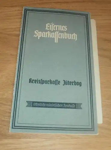 altes Sparbuch Jüterbog , 1942 , Oberleutnant Heinz Reichenbächer , Unterlüß / Celle , Sparkasse , Bank !!