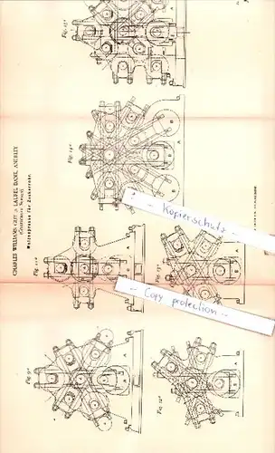 Original Patent  - C. Williams Guy in Laurel Bank, Anerley , 1891 , Walzenpresse für Zuckerrohr !!!