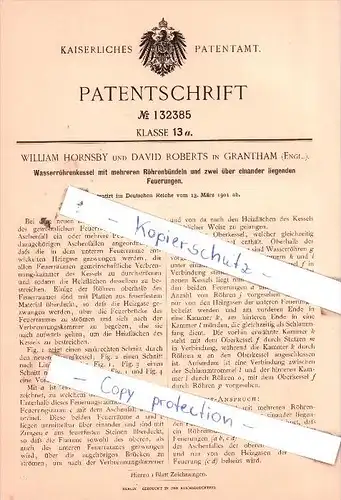 Original Patent  - William Hornsby und David Roberts in Grantham , Engl. , 1901 , !!!