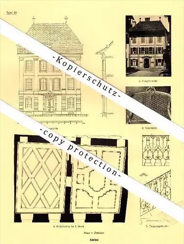 Photographien / Ansichten , 1924 , Aarau , Haus von Däniken , Prospekt , Architektur , Fotos !!!