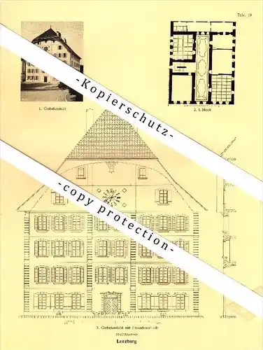 Photographien / Ansichten , 1924 , Lenzburg , Bezirksschule , Prospekt , Architektur , Fotos !!!