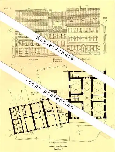 Photographien / Ansichten , 1924 , Lenzburg , Bezirksschule , Prospekt , Architektur , Fotos !!!