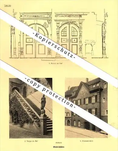 Photographien  / Ansichten , 1924 , Rheinfelden AG , Rathaus , Prospekt , Fotos , Architektur !!!