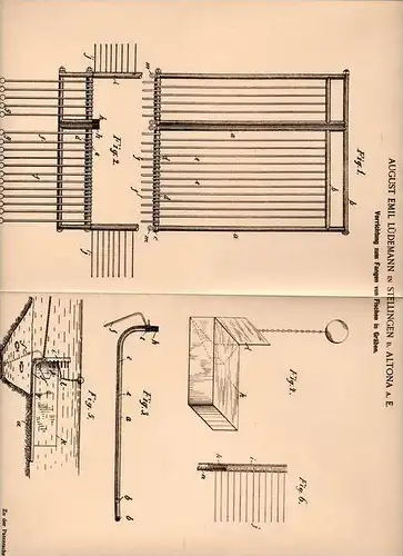 Original Patentschrift - A. Lüdemann in Stellingen b. Altona a.E., 1901 , Fischfang - Apparat , Fisch , Angler , Hamburg