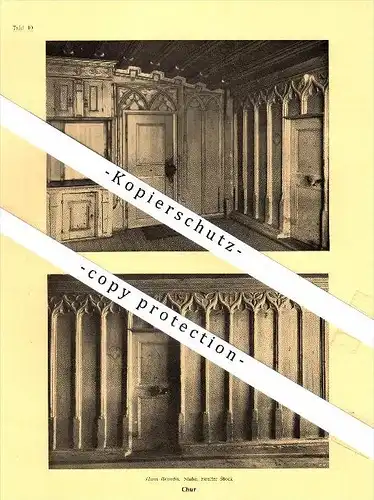 Photographien / Ansichten , 1924 , Chur , Haus Brandis und Ragatzer , Prospekt , Architektur , Fotos !!!