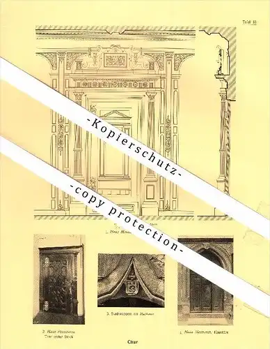 Photographien / Ansichten , 1924 , Chur , Haus Menhardt , Prospekt , Architektur , Fotos !!!