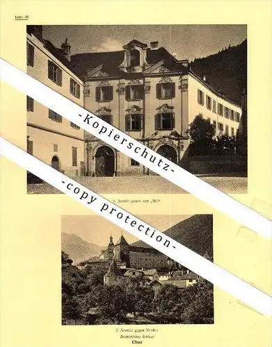 Photographien / Ansichten , 1924 , Chur , Bischöfliches Schloss , Prospekt , Architektur , Fotos !!!