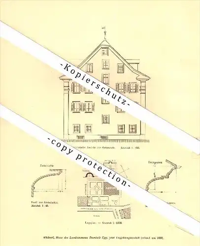 Photographien / Ansichten , 1910 , Altdorf , Erziehungsanstalt , D. Epp , Prospekt , Architektur , Fotos !!!