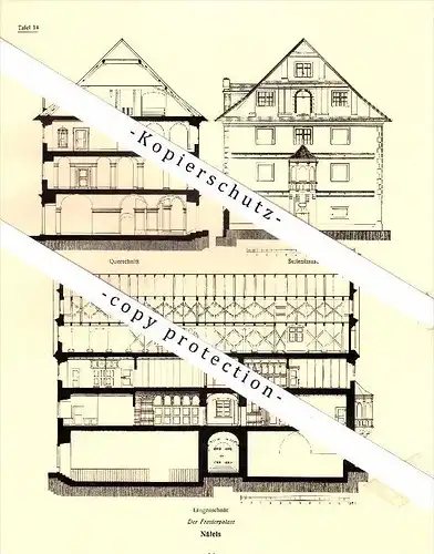 Photographien  / Ansichten , 1919 , Näfels , Der Freulerpalast , Prospekt , Fotos , Architektur !!!