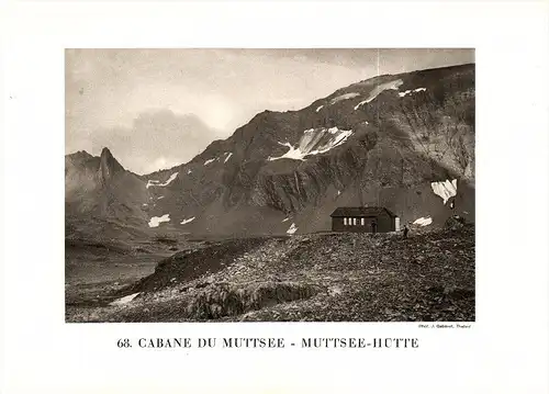 original Ansicht/ Photographie von 1927 , Muttseehütte , Linthal , Brigels , Breil , ca. 20x13 , Berghütte !!!