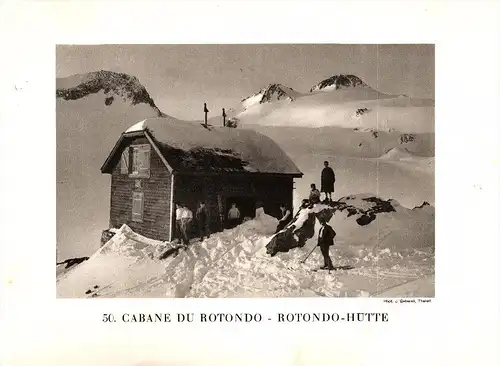 original Ansicht/ Photographie von 1927 , Rotondohütte , Realp , Oberstafel , Lägern , ca. 20x13 , Berghütte !!!