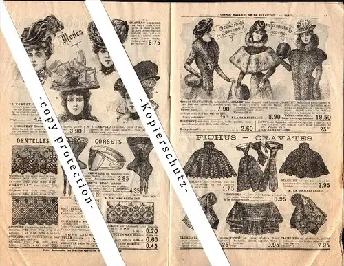 Ancien catalogue Mode 1900-1901 , SAMARITAINE , Paris , Old Fashion Catalogue !!!