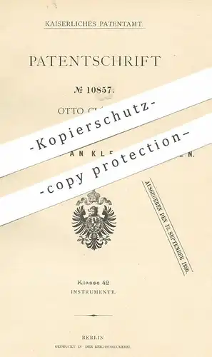 original Patent - Otto Clément , Berlin , 1880 | Klemmbrille , Brille , Brillen | Optiker , Augenoptiker , Sehhilfe