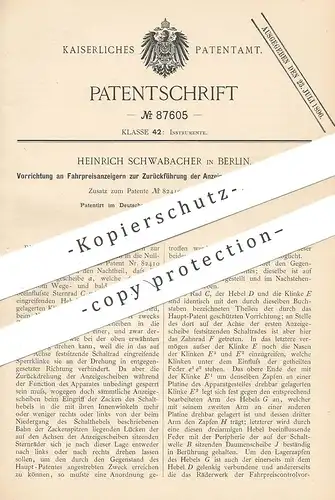 original Patent - Heinrich Schwabacher , Berlin , 1896 , Fahrpreisanzeiger auf Nullstellung | Taxameter , Straßenbahn