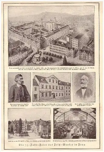 original Zeitungsausschnitt - 1925 - 75-Jahr-Feier des Carl Zeiss Werkes in Jena , Zeiß !!!