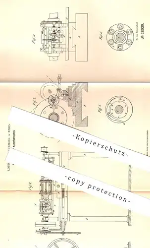 original Patent - Louis Marie Chorier , Paris , Frankreich , 1884 , Kammfabrikation | Kamm , Kämme , Frisur , Haare !!!