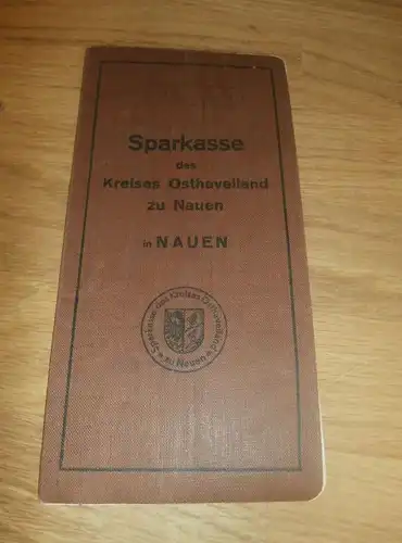 altes Sparbuch Nauen , 1938 - 1945 , Wolfgang Zeschke , Brandenburger Straße 27 , Sparkasse , Bank !!!