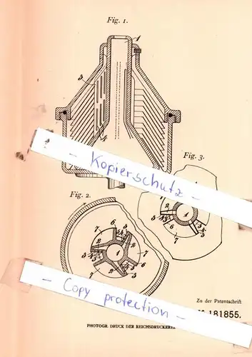 original Patent - E. G. N. Salenius in Stockholm , 1904 , Zuführungsvorrichtung für Schleudertrommeln !!!