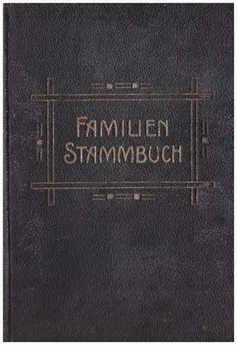 Familien-Stammbuch 1921 , Ahnentafel , Bergarbeiter Ernst Friedrich in Oberplanitz b. Zwickau , Cainsdorf , P. Baumann !