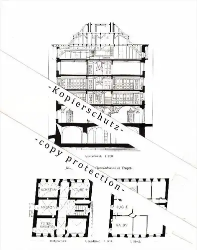 Photographien / Ansichten , 1913 , Trogen , Prospekt , Architektur , Fotos !!!