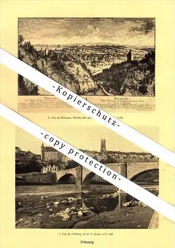 Photographien / Ansichten , 1928 , Fribourg / Freiburg , Prospekt , Architektur , Fotos !!!