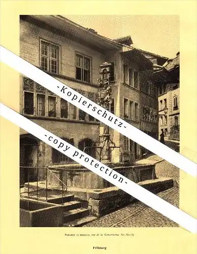 Photographien / Ansichten , 1928 , Fribourg / Freiburg , Prospekt , Architektur , Fotos !!!