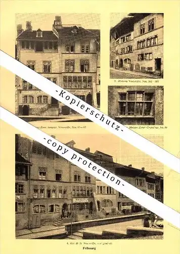 Photographien / Ansichten , 1928 , Fribourg / Freiburg , Prospekt , Architektur , Fotos !!!