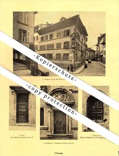 Photographien / Ansichten , 1928 , Fribourg / Freiburg , Prospekt , Architektur , Fotos !!!