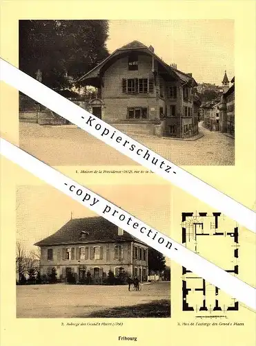 Photographien / Ansichten , 1928 , Fribourg / Freiburg , Prospekt , Architektur , Fotos !!!