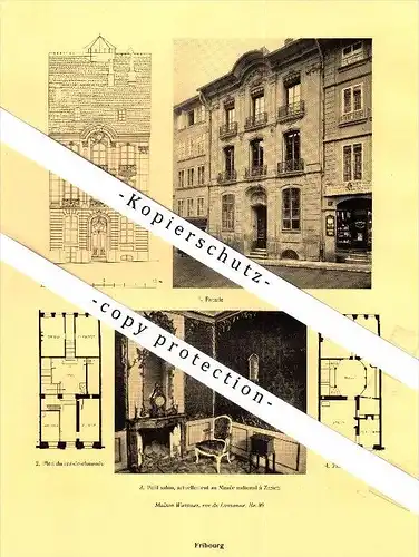 Photographien / Ansichten , 1928 , Fribourg / Freiburg , Prospekt , Architektur , Fotos !!!