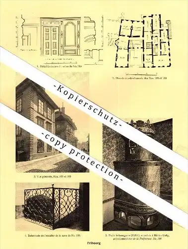 Photographien / Ansichten , 1928 , Fribourg / Freiburg , Prospekt , Architektur , Fotos !!!