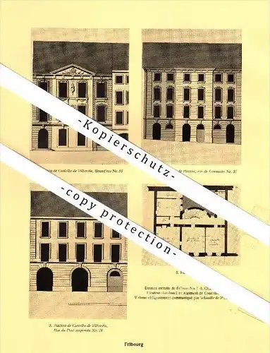 Photographien / Ansichten , 1928 , Fribourg / Freiburg , Prospekt , Architektur , Fotos !!!