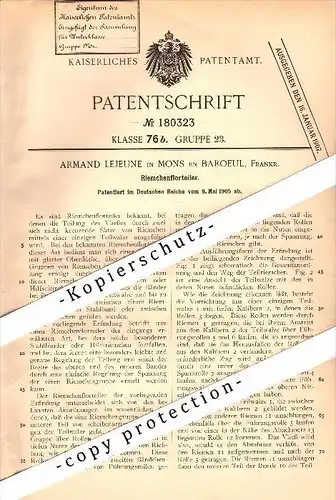 Original Patent - Armand Lejeune à Mons en Baroeul , 1905 , Dispositif de tissage , Mons-en-Barœul !!!