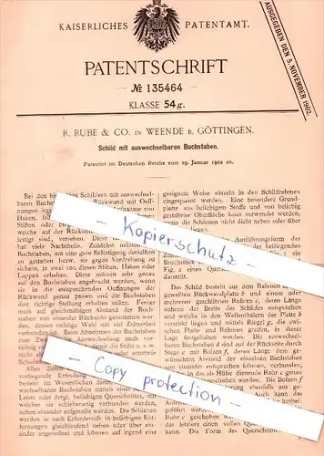 Original Patent - R. Rube & Co. in Weende b. Göttingen , 1902 , !!!