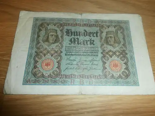 Reichsbanknote Hundert Mark Berlin 1920 Reichsbankdirektorium !!!