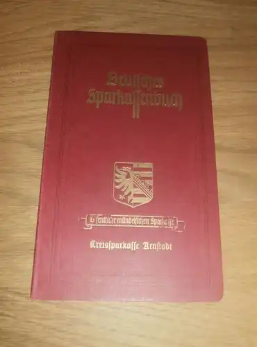 altes Sparbuch Arnstadt , 1941 - 1945 , Sparkasse , Bank !!!